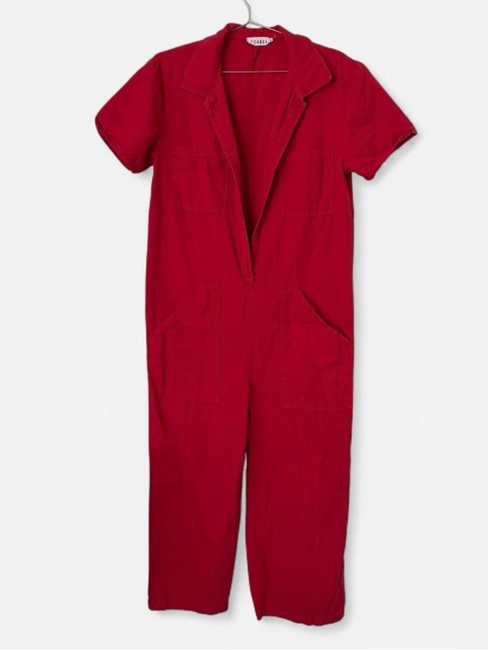 LACAUSA Red Lucky Short-Sleeve Jumpsuit - Picture 5 of 8